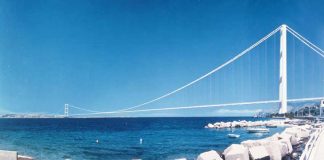 Un rendering del Ponte sullo Stretto