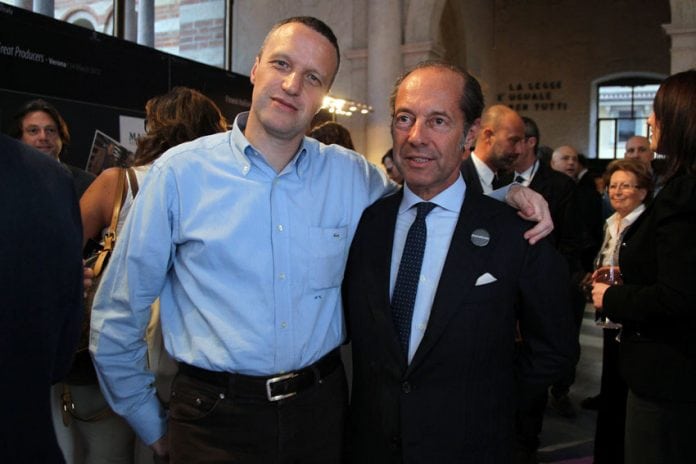 Ettore Riello (a destra) con il sindaco di Verona, Flavio Tosi