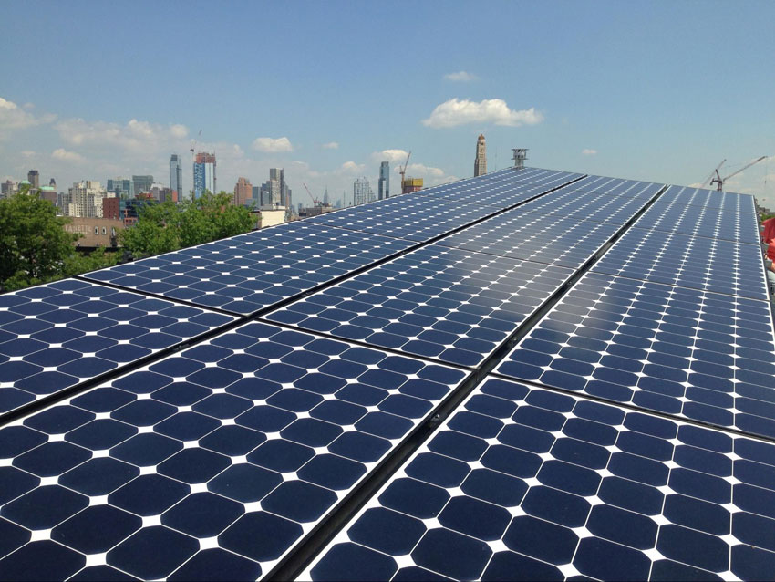 Impianti solari sui tetti di New York