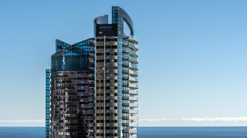 Tour Odeon, Principato di Monaco. Vista della sommità della torre