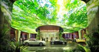 Rendering del Rosemont and Residences Hotel, l'interno della zona foresta pluviale