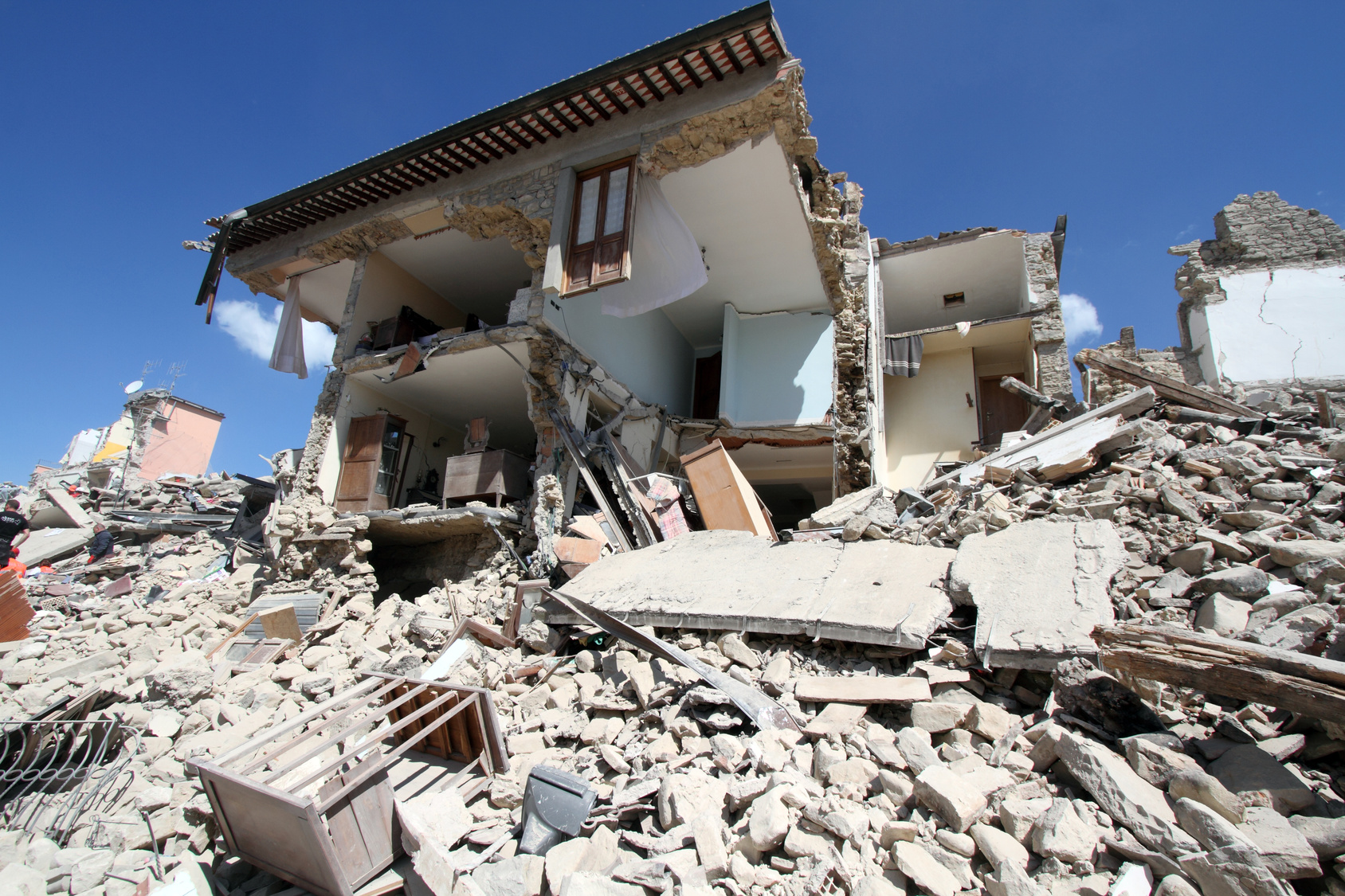 24/8/2016 - Amatrice - Rieti - Italy - The earthquake that destroyed the historic city of Amatrice