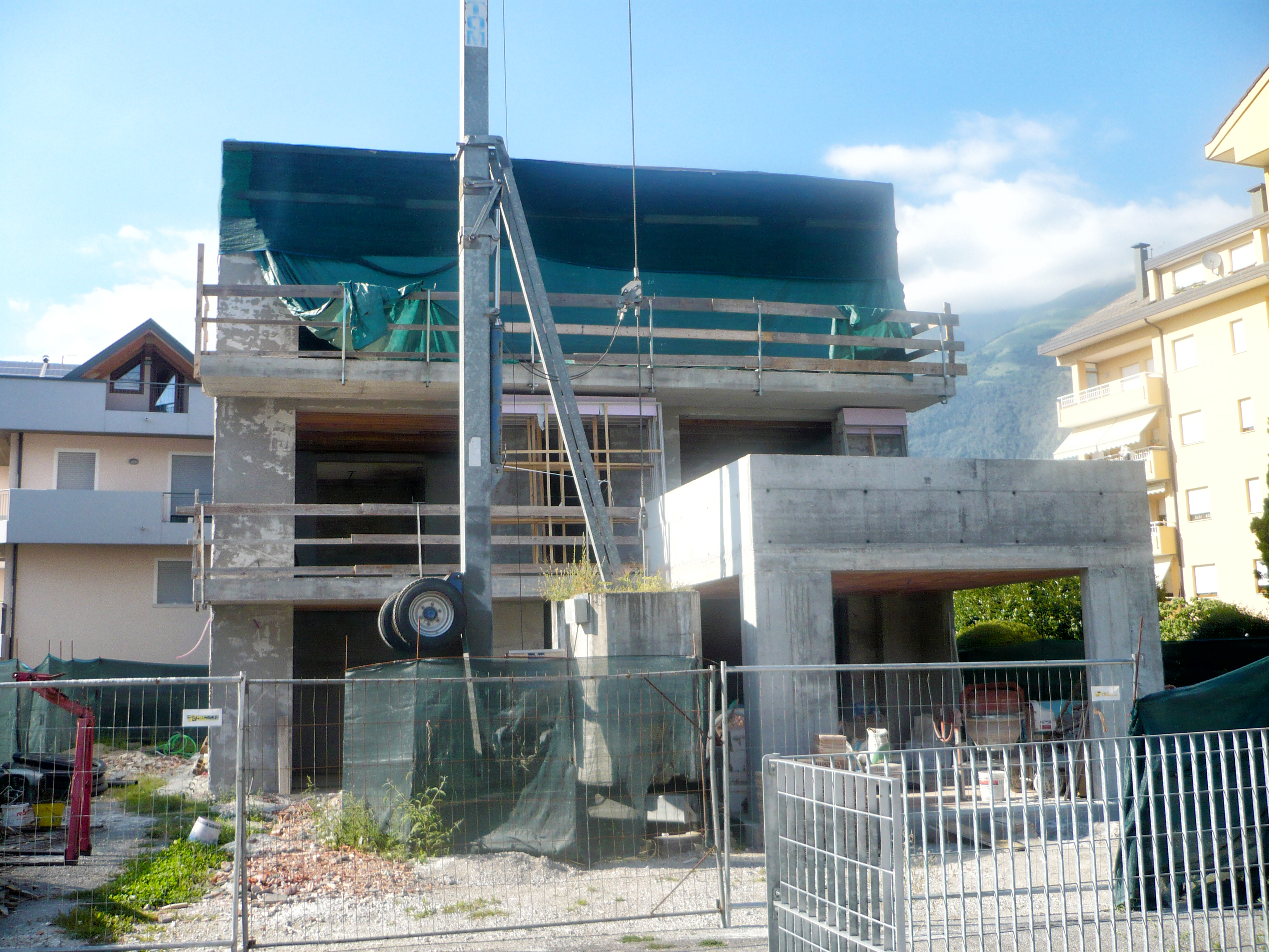 L'edificio durante la ristrutturazione