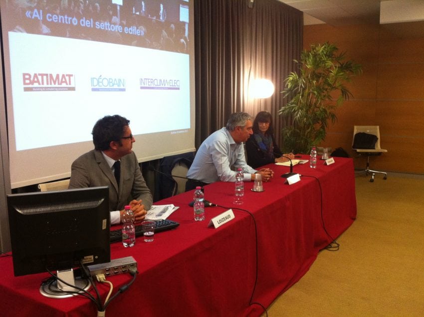 Da sinistra a destra: Guillaume Loizeaud, Marco Dettori, Patrizia Ferrandi, protagonisti della conferenza stampa di presentazione della fiera parigina