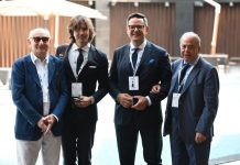 Da sinistra, Giuseppe Freri, presidente Federcomated, Luca Berardo presidente Sercomated, Gabriele Nicoli vicepresidente Sercomated, Mario Verduci, amministratore delegato Sercomated