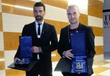 I giovani protagonisti della scultura premiati a Marmomac Ioannis Antoniadis (a sinistra) e Jacopo Cardillo. Foto: FieraVerona