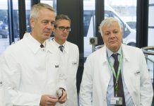 Il ministro dell’Ambiente, Gian Luca Galletti, in visita nel quartier generale Basf a Ludwigshafen, in Germania