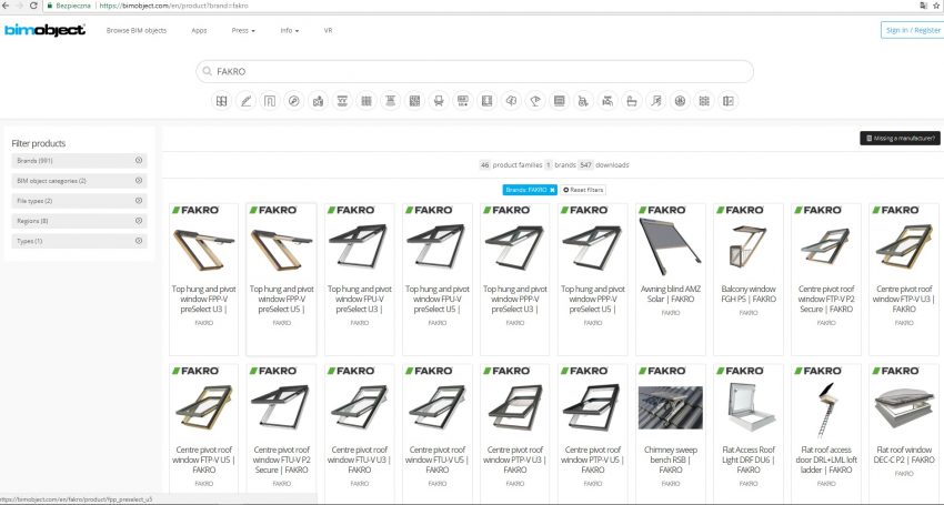 BIM object FAKRO