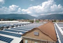 Lo stabilimento Baxi, con l'impianto dei pannelli fotovoltaici