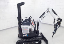 Un escavatore Bobcat