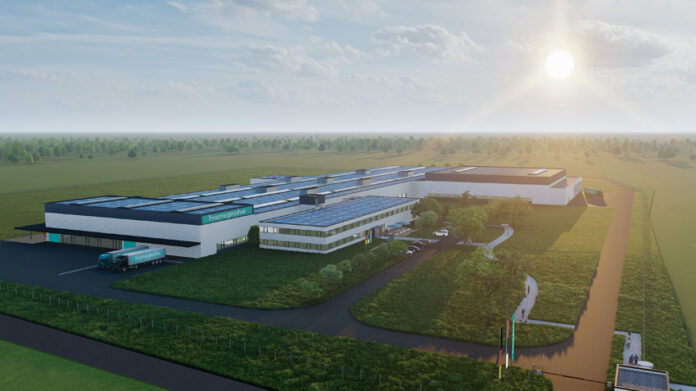 Rendering del nuovo impianto di Hansgrohe in Serbia