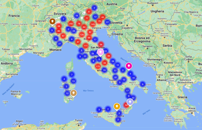 Mappa distribuzione edile