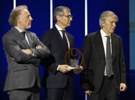 Da sinistra, Nicola Monti, ad di Edison, Giorgio Colombo, Direttore HR e Ict, e Massimo Moratti agli Assolombarda Awards