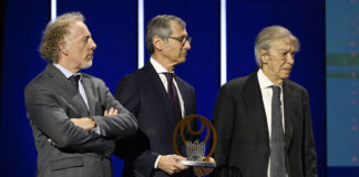 Da sinistra, Nicola Monti, ad di Edison, Giorgio Colombo, Direttore HR e Ict, e Massimo Moratti agli Assolombarda Awards