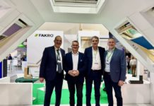 Da sinistra, Bruno Pernpruner Direttore Generale di Fakro Italia, Jacek Kulpa Direttore Export Fakro Group, Jaroslaw Stadnik amministratore Fakro Italia e Slawomir Gawlik Direttore Marketing Fakro Group.