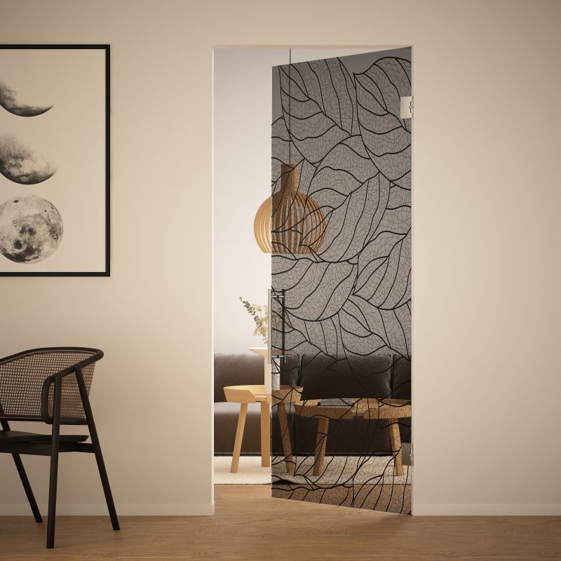 dierre-porta-a-battente-in-vetro-lucenti-mood-natural-decoro-leaf-vetro-trasparente-grigio