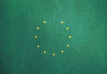 La bandiera europea in versione green