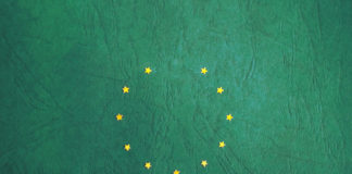 La bandiera europea in versione green
