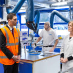 Centro di ricerca Mapei in Norvegia per tagliare la Co2 Il ministro del Clima e dell'Ambiente norvegese in visita ai laboratori di ricerca Mapei in Norvegia